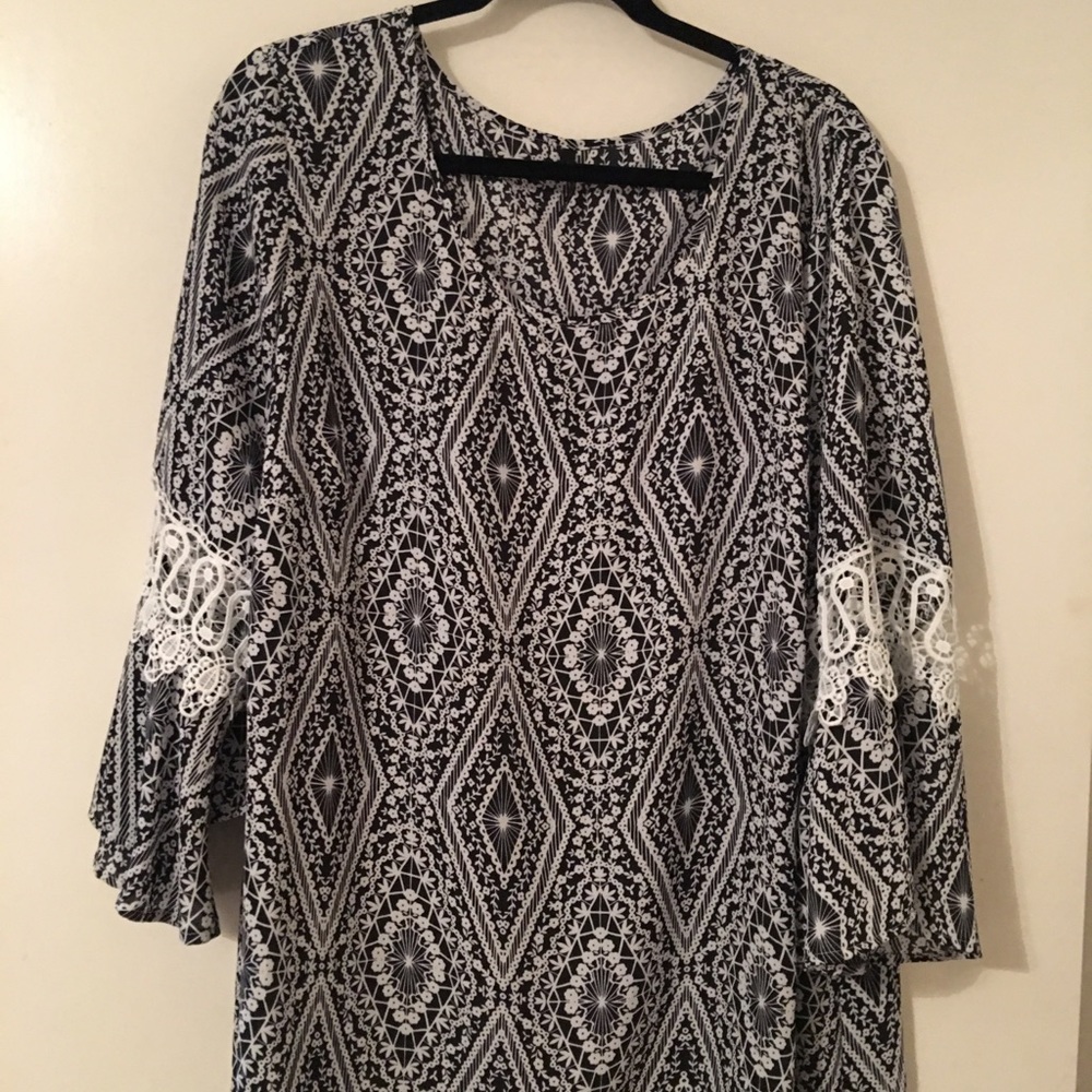 Black and White blouse
